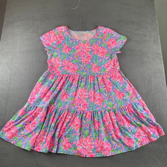 Lilly Pulitzer Dresses & Skirts - Lilly Pulitzer Geanna Short Sleeve Dress Blue Peri Sunrise Bay